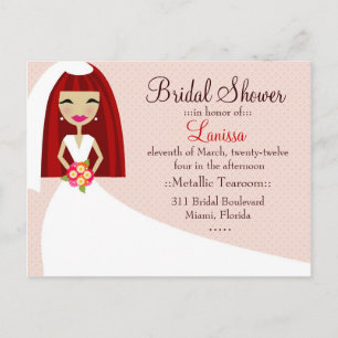 INVITATION CARTE POSTALE 311 TROO CUTIE LANISSA BRIDE REDHEAD