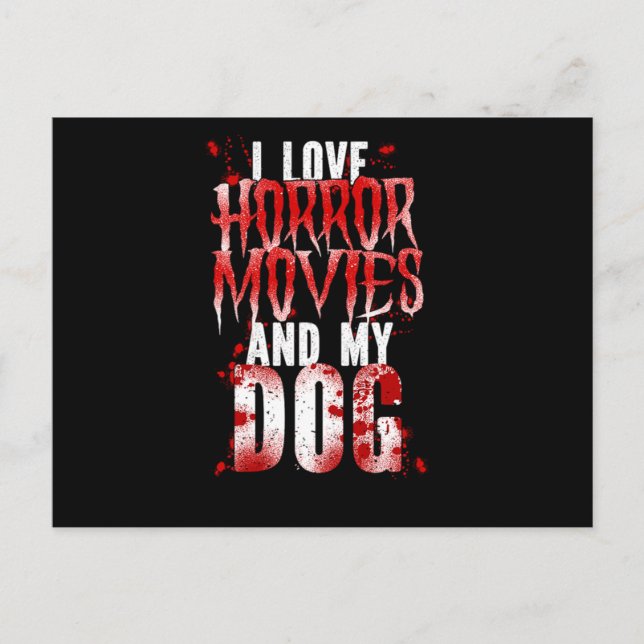 Invitation Carte Postale 35.Film d'horreur J'adore les films d'horreur et m (Devant)