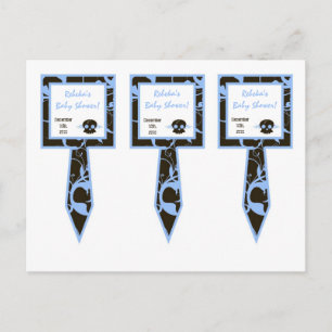 Invitation Carte Postale 3 Coupe Cake Pictures Boy Blue Punk Rock Skull Fla