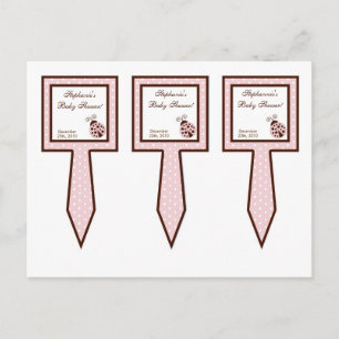 Invitation Carte Postale 3 Coupe de gâteau Pictures rose Ladybug