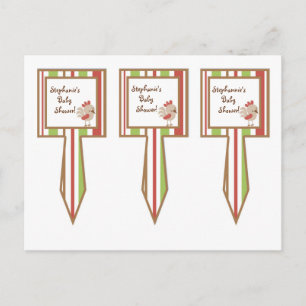 Invitation Carte Postale 3 Cup Cuisson de gâteau Rouge Grange de ferme