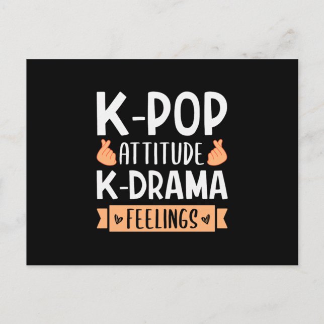 Invitation Carte Postale 48.KPop Attitude KDrama Feelings (Devant)