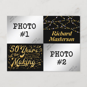 Invitation Carte Postale 50e anniversaire 50 ans dans la fabrication (hier