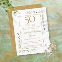 50e anniversaire Mariage d'or Verdure