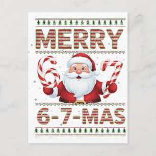 Invitation Carte Postale 67 Noël Joyeux 6 7 Mas Sale Xmas Six Sept