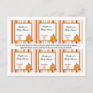 Invitation Carte Postale 6 Favoriser les étiquettes Automne Automne Citroui