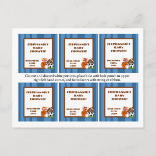 Invitation Carte Postale 6 Favoriser les étiquettes bleu étoile