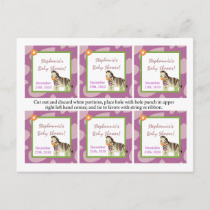 Invitation Carte Postale 6 Favoriser les étiquettes Jacana Purple Animaux