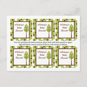 Invitation Carte Postale 6 Favoriser les étiquettes Woodland Friends Tree