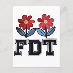 Invitation Carte Postale 8647 Subtle Anti Trump Anti MAGA 86 47 Floral Boho