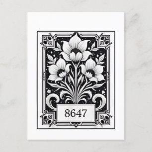 Invitation Carte Postale 8647 Subtle Anti Trump Anti MAGA 86 47 Floral Boho