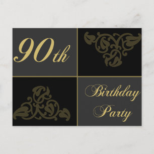Invitation Carte Postale 90e anniversaire fournitures de fête
