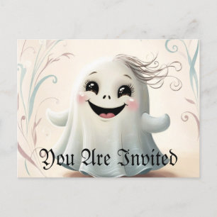 Invitation Carte Postale Adorable Ghomajorité ami Halloween Design