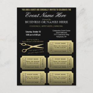 Invitation Carte Postale Affaires ou w/Raffle d'entreprise