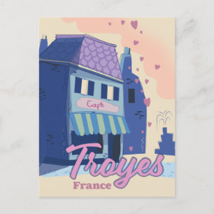 Invitation Carte Postale Affiche de voyage à Troyes France