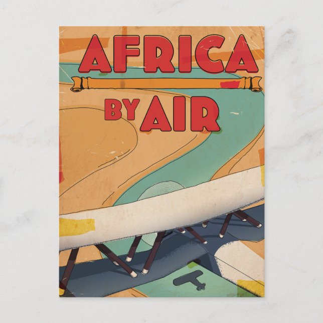 Invitation Carte Postale Affiche de voyage Africa By Air (Devant)