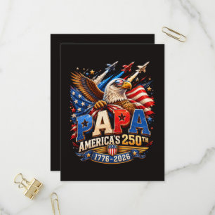 Invitation Carte Postale Aigle patriotique Jets America 250e