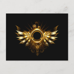 Invitation Carte Postale Ailes Steampunk