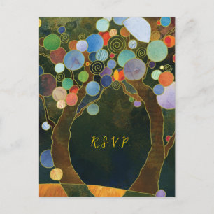 Invitation Carte Postale Aimer Arbres Rustique Mariage Choix de repas RSVP