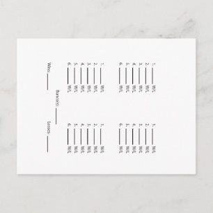 Invitation Carte Postale Ajoutez votre feuille de Bunco d'arrière - plan