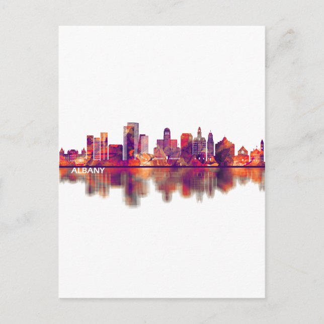 Invitation Carte Postale Albany New York Skyline (Devant)