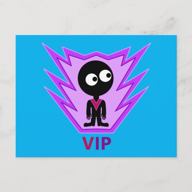 Invitation Carte Postale ALIEN de visiteur VIP (Devant)