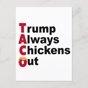 Invitation Carte Postale Allons-y TACO Trump Abandonne Toujours