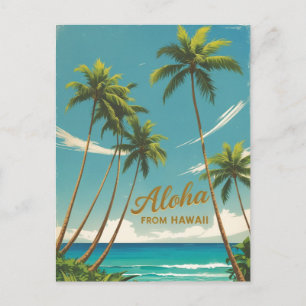 Invitation Carte Postale Aloha Voyage Hawaïen De Style vintage De Hawaii