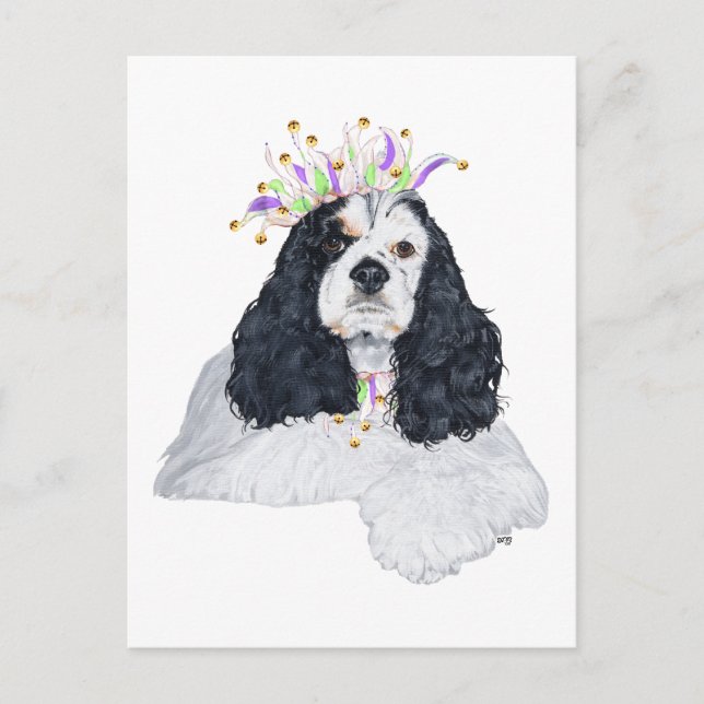Invitation Carte Postale American Cocker Spaniel Party Animal (Devant)