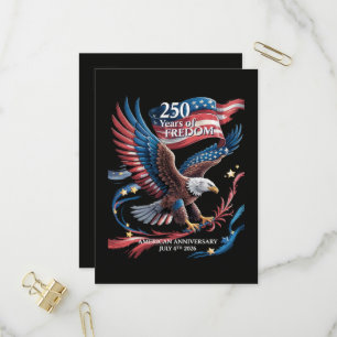 Invitation Carte Postale Amérique 250 Ans de Liberté 1776-2026
