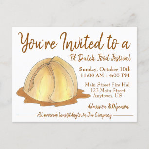 Invitation Carte Postale Amish Pennsylvania PA Dutch Food Festival Dumpling