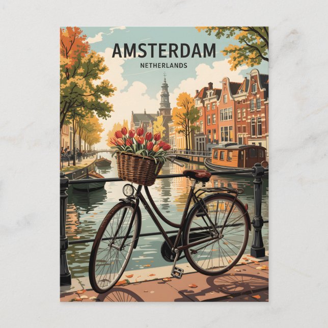 Invitation Carte Postale Amsterdam Pays-Bas (Devant)