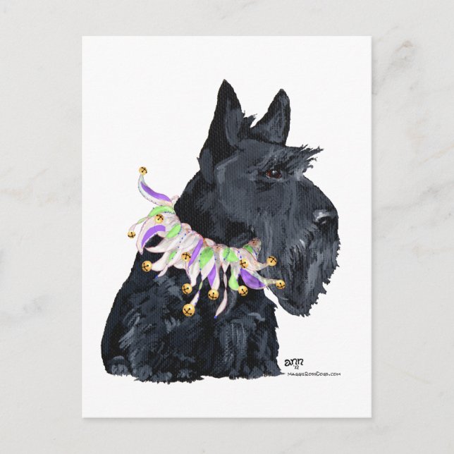 Invitation Carte Postale Animal de fête Scottish Terrier (Devant)