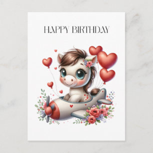 Invitation Carte Postale Anniversaire de Pony Pilot