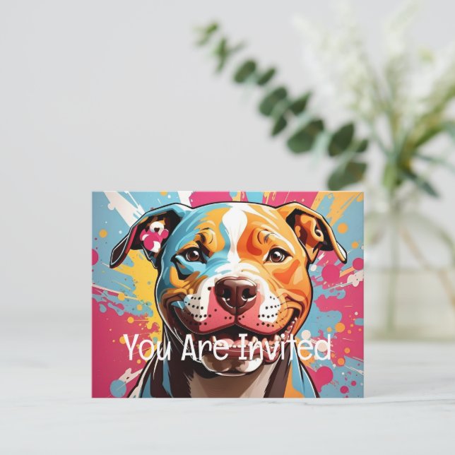 Invitation Carte Postale Anniversaire du Staffordshire (Debout devant)