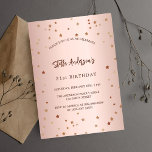 Invitation Carte Postale Anniversaire rose or étoiles élégant simple fête<br><div class="desc">Pour une soirée d'anniversaire élégante de 21e (ou tout âge). Un arrière - plan rose à gradient or. Décoré d'étoiles. Personnalisez et ajoutez un nom,  des détails du parti. Le nom est écrit avec un script de style manuscrit</div>