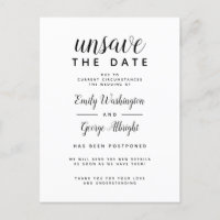 Annuler la date Mariage élégant reporté