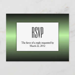 Invitation Carte Postale Apple Green Shine RSVP avec Entree Choix