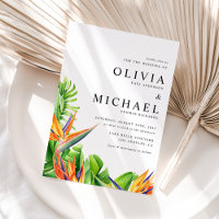 Aquarelle Oiseaux de Paradise QR Code Mariage