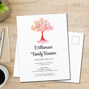 Invitation Carte Postale Arborescence familiale
