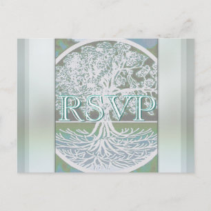 Invitation Carte Postale Arbre de RSVP   de la vie