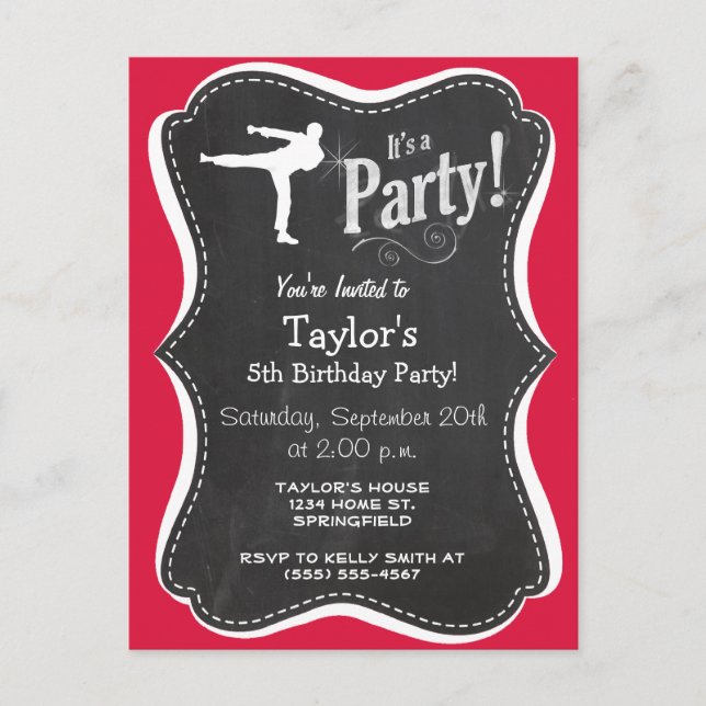 Invitation Carte Postale Arts martiaux de Crimson (Devant)