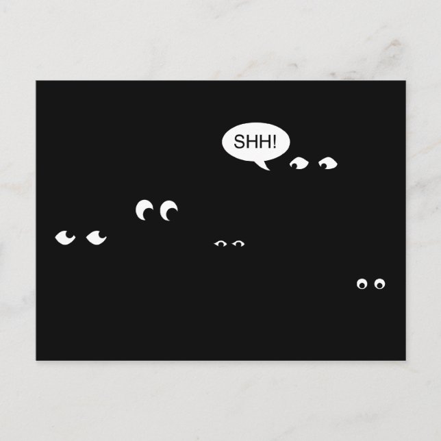 Invitation Carte Postale attente dans l'obscurité : fête surprise ! (Devant)