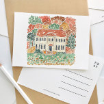 Invitation Carte Postale Automne en Nouvelle-Angleterre Aquarelle Voyage<br><div class="desc">Une carte postale de voyage en aquarelle magnifiquement peinte avec l'automne en Nouvelle-Angleterre.</div>