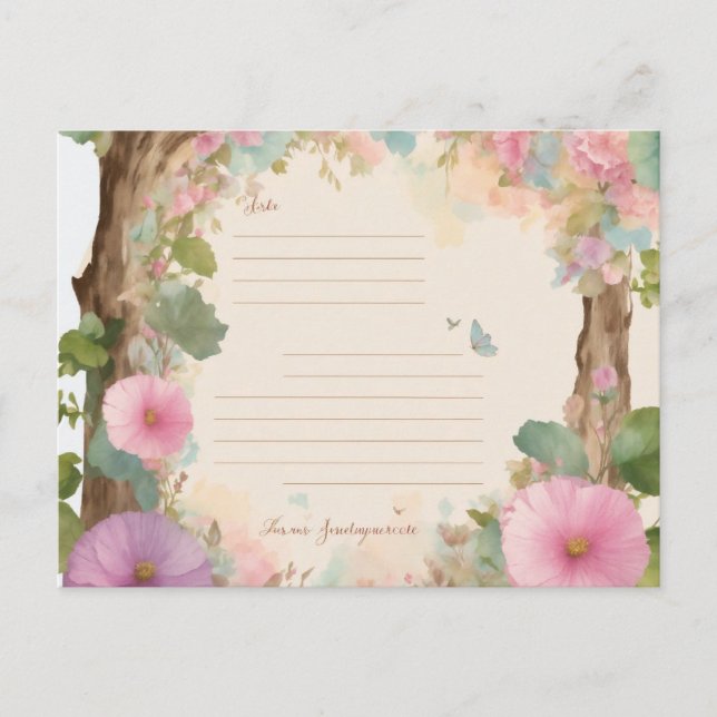 Invitation Carte Postale Baby shower (Devant)