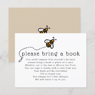 Invitation Carte Postale Baby shower d'abeilles au miel - Apporter une noti