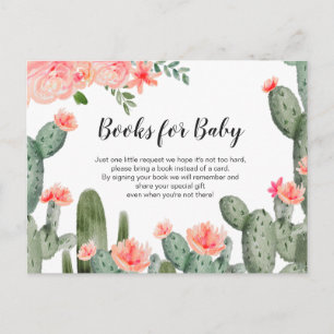 Invitation Carte Postale Baby shower de Cactus verdoyant - Apportez un enca