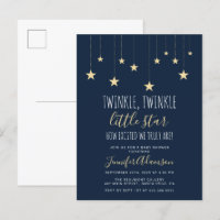 Baby shower de la Marine Blue Twinkle Little Star