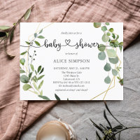 Baby shower écologique Eucalyptus Botanical Heart