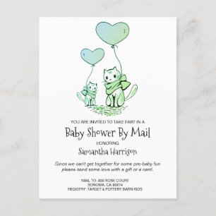 Invitation Carte Postale Baby shower par courrier
